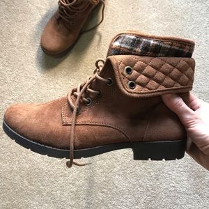 Combat boot style booties